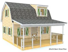 Barn Shed Plan (3 ‐ اندازه)