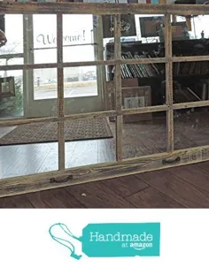 Amazon.com: Mirror Window Pane Mirror --46 "X 36" Painted Barnwood Homesteader Style: دست ساز
