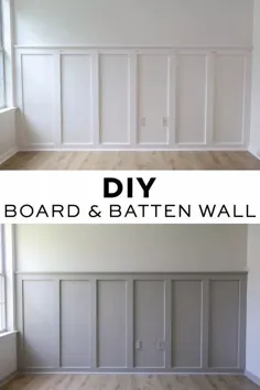 Einfache DIY Brett und Lattenwand - آنجلا ماری ساخته شده است