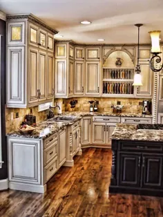34 کابینت آشپزخانه زرق و برق دار برای دکوراسیون داخلی ظریف قسمت 1- درهای چوبی