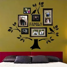 عکاسی دیواری خانگی کیت درخت عکس خانوادگی ، وینیل حروف دیواری درخت تصویر خانوادگی ، دکوراسیون طبیعت خانه مزرعه ، هدیه جدید