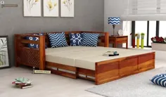 تختخواب تختخواب شو Vigo (اندازه کینگ ، رنگ عسلی) به صورت آنلاین در هند - خیابان چوبی خریداری کنید