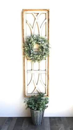 Rustic White Farmhouse Wooden Window Window Arch-The Rustic |  اتسی