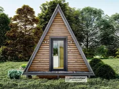 14x18 یک طرح کابین قاب ، طرح های ساختمانی دو طبقه مثلثی شکل خانه کوچک