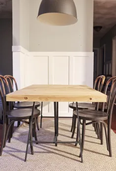 میز ناهار خوری DIY |  IKEA LERBERG - ساخته شده توسط کارلی