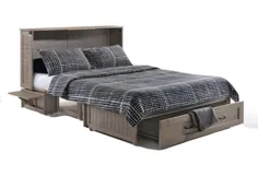 تختخواب کابینت MURPHY BEDS مبلمان شب و روز در کابینت کابینت Driftwood مورفی مسواک زده شده در مبلمان Becker