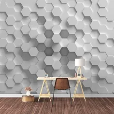 برچسب دیواری کاغذ دیواری متحرک SIGNFORD Wall Mural 3D View Pattern برای اتاق نشیمن اتاق خواب - 66x96 اینچ