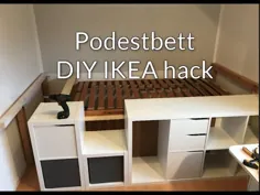 DIY Podestbett mit viel Stauraum - هک IKEA - بستر بستر