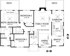 Plan House 036-00024 - Spoy Foyer Plan: 1،459 فوت مربع ، 3 اتاق خواب ، 2 حمام