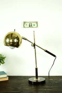 Vintage Orb Lamp Brass Desp Lamp Lamp Arm Lamp قابل تنظیم |  اتسی