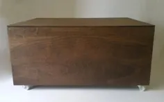جعبه ذخیره سازی چوبی با درب و دستگیره جعبه ذخیره سازی اسباب بازی کودک |  اتسی