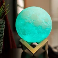 Flash Popup 3D Moon 15cm لامپ تغییر دهنده رنگ با سنسور لمسی و کنترل از راه دور