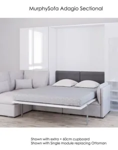 تخت خواب دیواری مبل راحتی مورفی سوفا ADAGIO - Queen Luxury