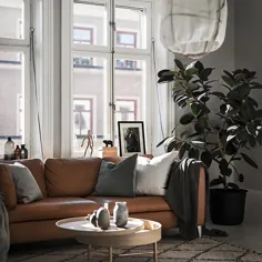 خانه های اسکاندیناوی در اینستاگرام: «روش های مختلف استفاده از مبل چرمی Ikea Stockholm.  با استایلscandinavianhomes ”
