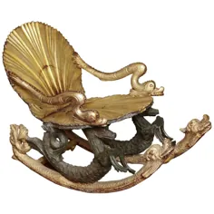 صندلی گهواره ای نقره ای و زیبایی Grotto Venetian با ارقام حیوانات