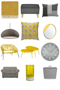 تزئینات زرد و خاکستری - ایده های دیگر Furnishful - تابلوهای الهام بخش | مبلمان