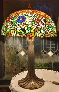 چراغ ویترای تیفانی لامپ زنانه شیشه ویترای تیفانی |  اتسی