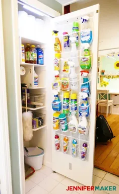 نحوه سازماندهی کمد تمیز کردن DIY