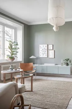 خانه ای دنج با دیوارهای خاکستری سبز