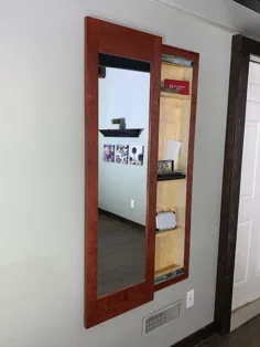 MIRROR SAFE آینه ذخیره سازی مخفی گاوصندوق در دیوار با اسلحه |  اتسی