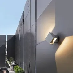 زاویه قابل تنظیم مکعب دیواری روشنایی ساده فلزی ضد آب چراغ در فضای باز به رنگ سیاه / خاکستری / سفید