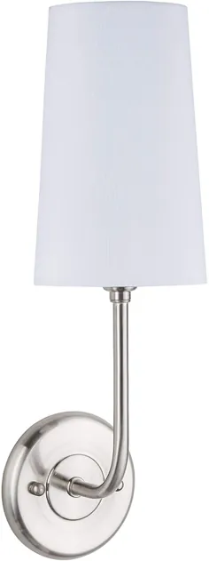 لامپ دیوار شکن Forma |  روشنایی حمام برنجی برس دار با سایه پارچه ای LL-SC482-AB