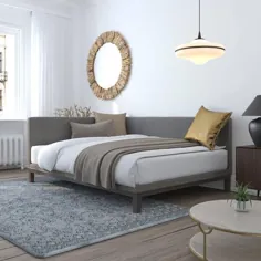 تختخواب سفارشی روتختی Dalila Linen با تر و تمیز Nailhead - Room & Joy