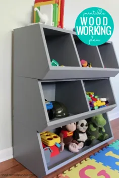 برنامه های نجاری سازنده اسباب بازی DIY Cubby Storage