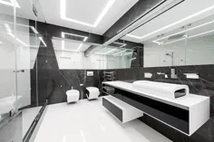 طراحی داخلی مدرن در هندسه سیاه و سفید - GMD