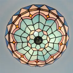 چراغ های سقفی به سبک 16 تیفانی شیشه رنگی سایه دار CL265