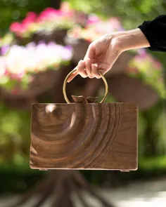 کیف چوبی مدل موج
