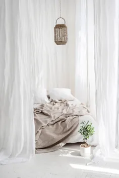 پرده ملافه سفید کامل ، افتادگی شفاف پرده ، سایبان روی تخت ، تابلو پرده ملافه ، پارچه ملافه سفید شفاف ، سفید ، سرمه ای