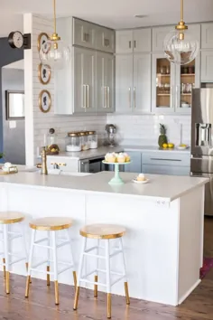 10 ایده خیره کننده طراحی آشپزخانه خاکستری و سفید |  دکوهولیک