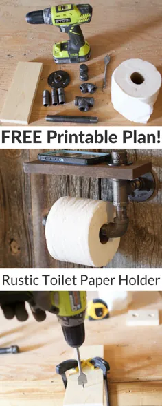 نگهدارنده کاغذ توالت چوب و لوله روستیک قراضه |  ابزار Kreg