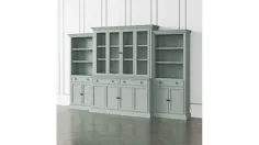 واحد دیوار درب شیشه ای خاکستری مدولار 4 قطعه Cameo با قفسه های ذخیره سازی + نظرات |  جعبه و بشکه
