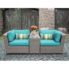Merlyn 3 Piece Seating Group with Cushions Cushion Color: آروبا