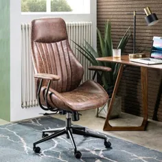 صندلی اجرایی صندلی های اثاثه یا لوازم داخلی Albaugh رنگ: قهوه ای تیره
