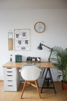 Schreibtisch DIY - Idee، um einen IKEA Schreibtisch selber zu bauen - Whitelilystyle