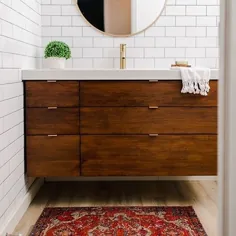 یک کابینت دستشویی حمام برای سینک ظرفشویی / پیشخوان Ikea Odensvik بسازید - خانه تبدیل به خانه می شود