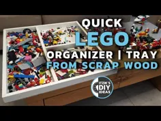 سینی لگو DIY |  Lego Organizer از چوب |  ایده های ذخیره سازی |  لگوها در طبقه پراکنده شده اند؟  بیشتر نه!