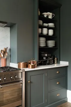 آشپزخانه bloomsbury wc1 by devol devol kitchens آشپزخانه سبک کلاسیک خاکستری |  احترام گذاشتن