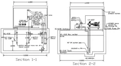 جزئیات بخش مخزن آب زیرزمینی و نقشه جزئیات اتاق پمپ که در این فایل نقاشی اتوکد مشخص شده است.  پرونده AutoCAD DWG را بارگیری کنید.