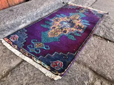 فرش کوچک ترکی 2x3 دست ساز ساخته شده Doormat ورودی محو شده کوچک |  اتسی
