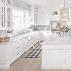 آشپزخانه های کاملاً سفید و مجنون زرق و برق دار - خانه عالی شما مبارک