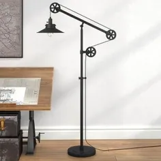 Carbon Loft Tirith Wide Brim Floor Lamp (برنز سیاه)