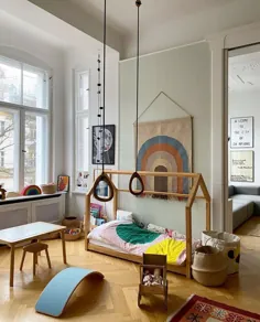 اتاق کودک |  OYOY فرش دیوار رنگین کمان را دنبال کنید