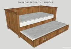 نحوه ساخت یک تختخواب دوقلو با استفاده از برنامه های رایگان تختخواب Trundle