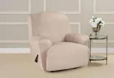 Ultimate Stretch Suede One Piece Recliner Slipcover |  فرم مناسب |  قابل شستشو