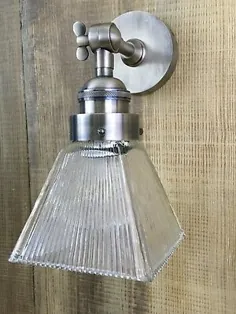 چراغ های دیواری حمام VINTAGE STYLE با لامپ شیشه ای هولوفان آنتیک پایان می یابد |  eBay