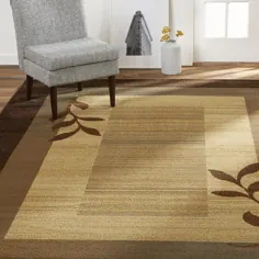 فرش منطقه قهوه ای هندسی مونیخ